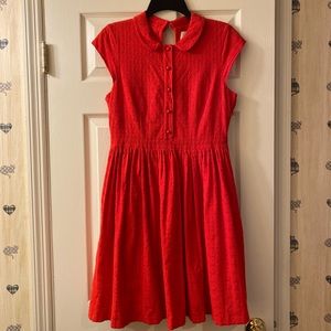 Red Eyelet Kate Spade Dress